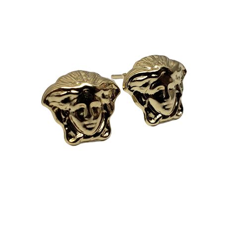 versace 10k gold earrings